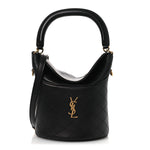 Lambskin Gabby Mini Bucket Bag Black