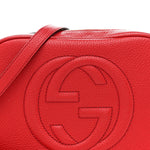 Pebbled Calfskin Small Soho Disco Bag Tabasco Red