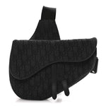 Oblique Mens Saddle Bag Black Blue