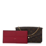 Monogram Pochette Felicie Chain Wallet Fuchsia