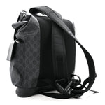 Soft GG Supreme Monogram Calfskin Web Double Buckle Backpack Black