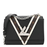Epi Monogram Twist Shoulder Bag MM Black
