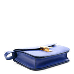 Box Calfskin Medium Classic Box Flap Bag Indigo