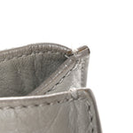 Calfskin Papier Mini A4 Zip Around Tote Grey Black