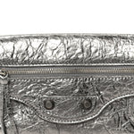 Metallic Agneau Arena Small Le Cagole Sling Bag Silver