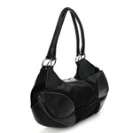Tessuto Nylon Moon Shoulder Bag Black