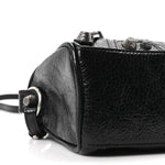 Agneau Arena Crystal Neo Nano Cagole Handbag Black