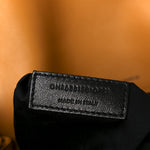 Suede Monogram Medium Niki Chain Satchel Cheddar