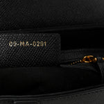 Grained Calfskin Saddle Bag Black