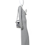 Toile Iconographe Nappa Mini Vlogo Signature Bucket Bag White Worker