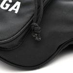 Recycled Sport Nylon Logo Embroidered Wheel Beltpack Black