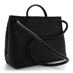 Nappa Intrecciato Medium Andiamo Shoulder Bag Fondant