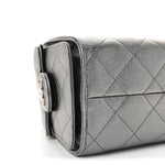 Metallic Caviar Quilted Mini Chanel 25 Handbag Anthracite