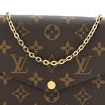 Monogram Pochette Felicie Chain Wallet Fuchsia
