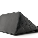 Caviar Quilted Medallion Tote Black