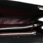 Grainy Calfskin Small Zumi Top Handle Bag Black