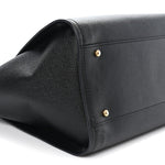 Caviar Medium Studded Deauville Tote Black