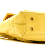 Paper Calfskin Maxi Intrecciato Medium Arco Yellow