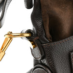 Calfskin Mini Jennifer Crossbody Bag Brown