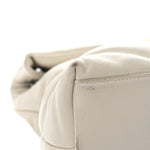 Lambskin Quilted Medium Loulou Puffer Monogram Chain Satchel Crema Soft