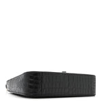 Calfskin Crocodile Embossed Le 5 A 7 Hobo Black