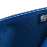 Caviar Chevron Quilted Wallet On Chain WOC Blue