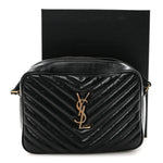 Calfskin Matelasse Monogram Lou Camera Bag Black