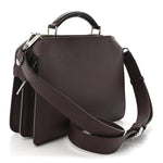 Cuoio Romano Vitello Cover Glazed Fabric Bi-Color FF 1974 Mini Peekaboo I SEE U Satchel  Ghianda Grezzo