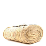 Raffia Basket Tote Bag Natural White