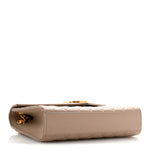 Grain De Poudre Textured Mixed Matelasse Medium Triquilt Monogram Satchel Dark Beige