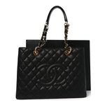 Caviar Quilted Grand Shopping Tote GST Black