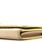 Calfskin Ottomar Klara Tri Fold Phone Wallet On Strap Croissant