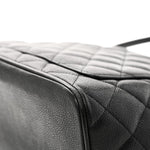 Caviar Quilted Medallion Tote Black