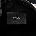 Canvas Vitello King F is Fendi FF Embroidered Mini Mon Tresor Bucket Bag Black