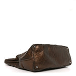 Metallic Aged Calfskin Large Shopping In Moscow Tote Bronze