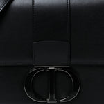 Box Calfskin 30 Montaigne Flap Bag Black