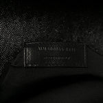 Grain De Poudre Textured Mixed Matelasse Large Triquilt Monogram Satchel Black