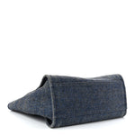 Lurex Canvas Medium Deauville Tote Navy Blue