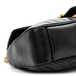 Calfskin Matelasse Small GG Marmont Shoulder Bag Black