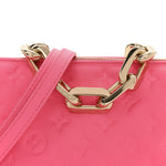 Calfskin Embossed Monogram Coussin BB Rose Fluo