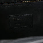 Calfskin Macro Cannage Medium Book Tote Black