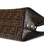 Glazed Fabric Vitello Century FF 1974 Stamp Patch Mini Peekaboo Defender Cover Mogano Panna Black