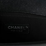 Caviar Quilted Small Boy Flap Black