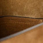 Suede Calfskin Shearling Small Marcie Saddle Bag Summery Beige