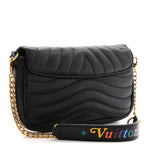 Calfskin New Wave Chain Pochette Black