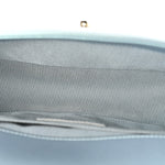 Iridescent Patent Calfskin Quilted Medium Boy Flap Light Blue
