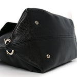Calfskin Large Sofia Shoulder Bag Black