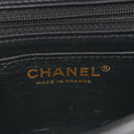 Lambskin Quilted Mini Coco Charms Rectangular Flap Black