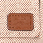 H Plume Canvas Swift Printed Quadrige au Fil Steeple 25 Bag Gris Beige Ecru Beige Gold