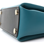 Calfskin Serpenti Viper Top Handle Bag Blue Black